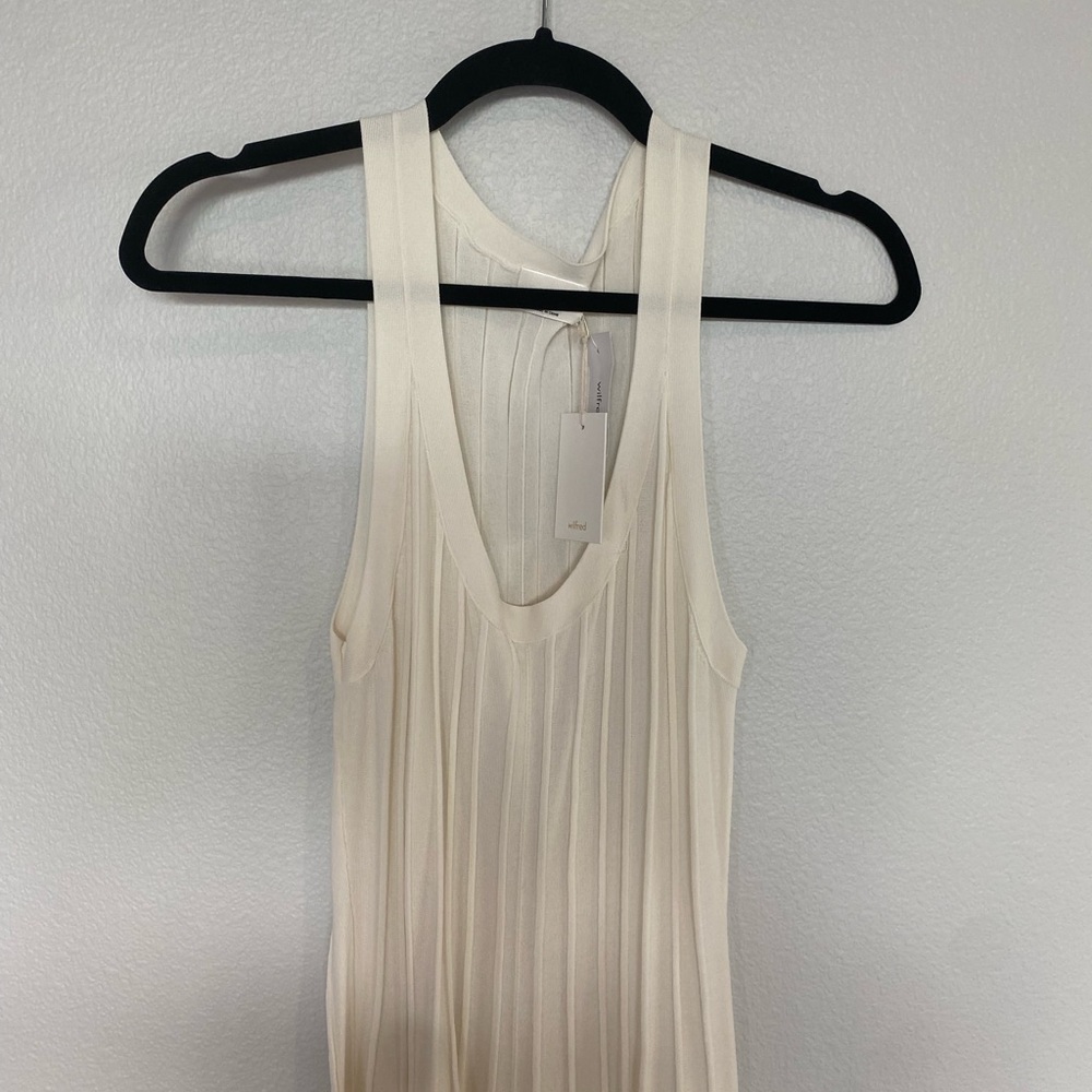 Aritizia Wilfred white maxi dress. Never worn. New with tags. Size M.
